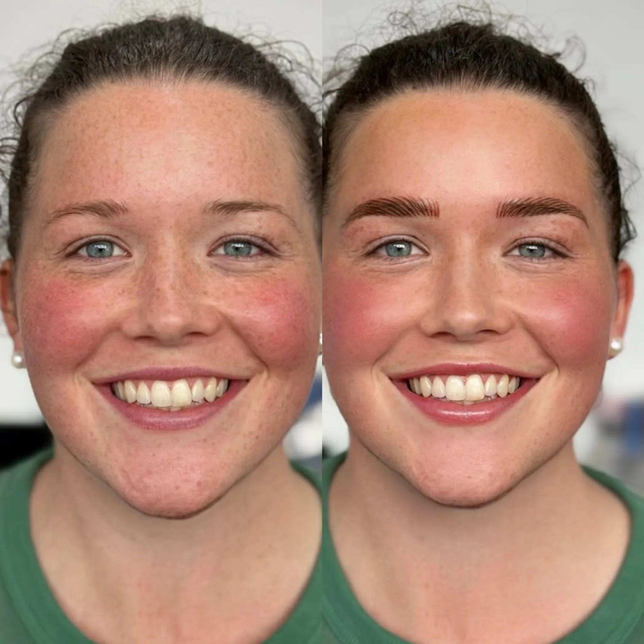 feather-style eyebrow enhancement close-up