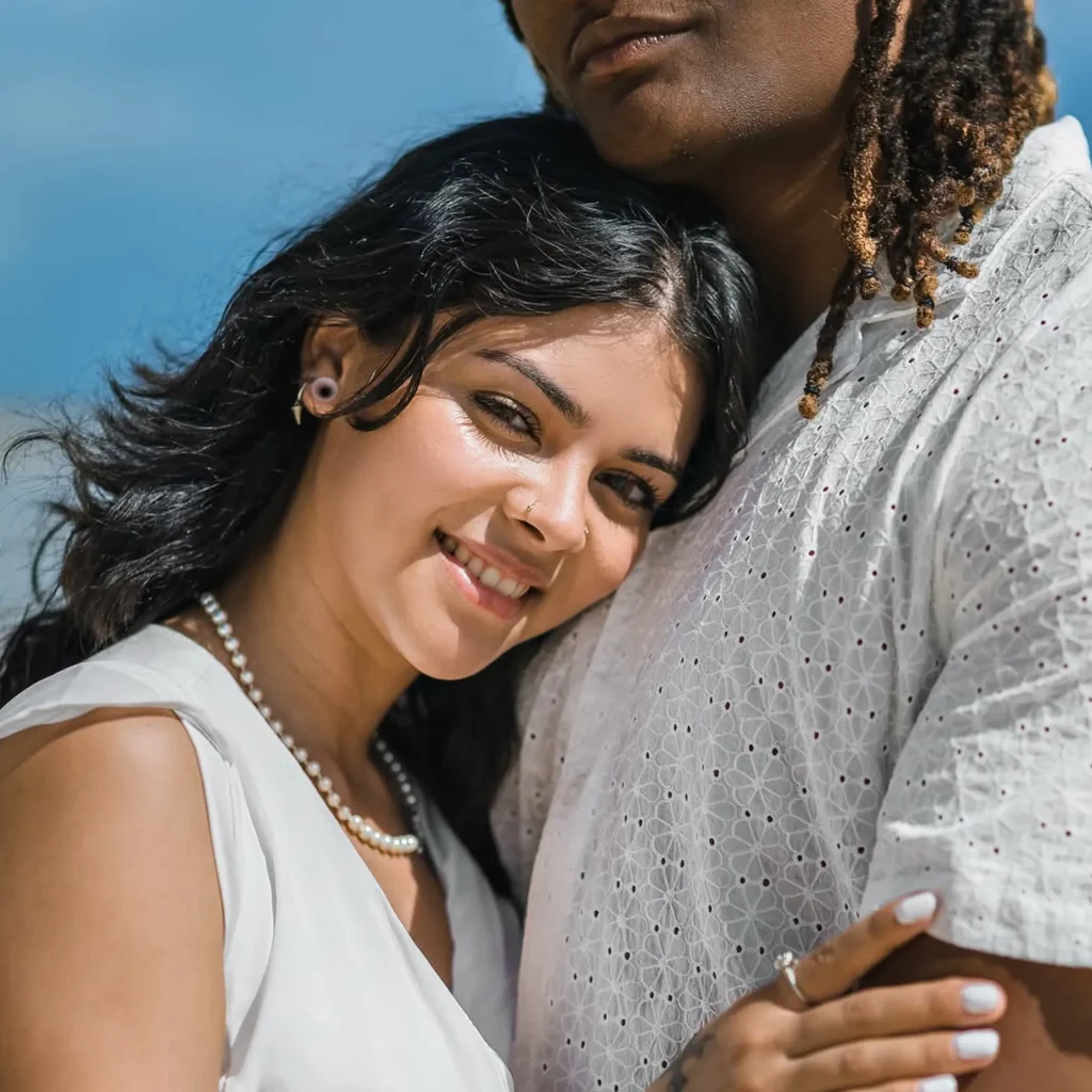 romantic beach proposal setting