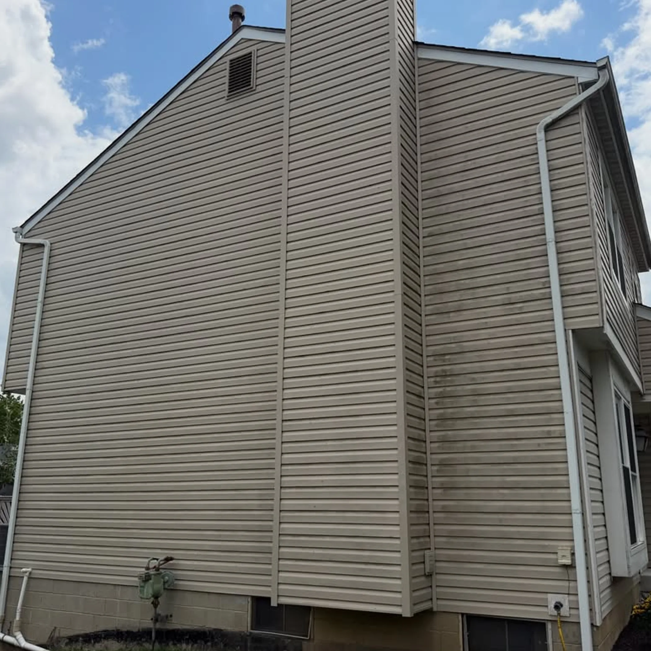 outdoor surface for pressure washing
