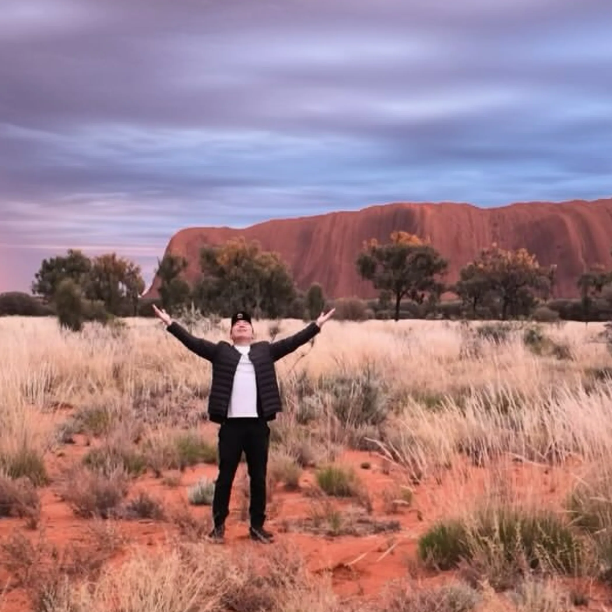 uluru and surrounding landscape
